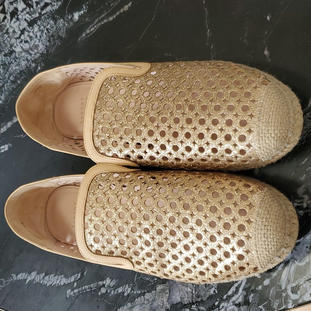 Stuart Weitzman Gold Shoes